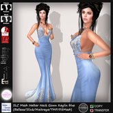 SLC Mesh Halter Neck Gown Kaylin blue
