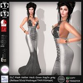 SLC Mesh Halter Neck Gown Kaylin grey