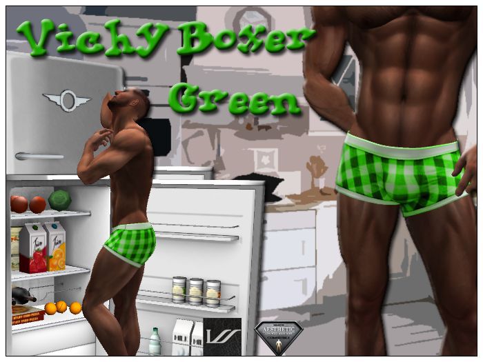 Vichy Green boxer