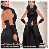 [V/W] Adhira Dark Coal - Medieval Fantasy Outfit for Classic & Mesh Avatars. 5 Fitmesh sizes + Slink, Maitreya, Belleza