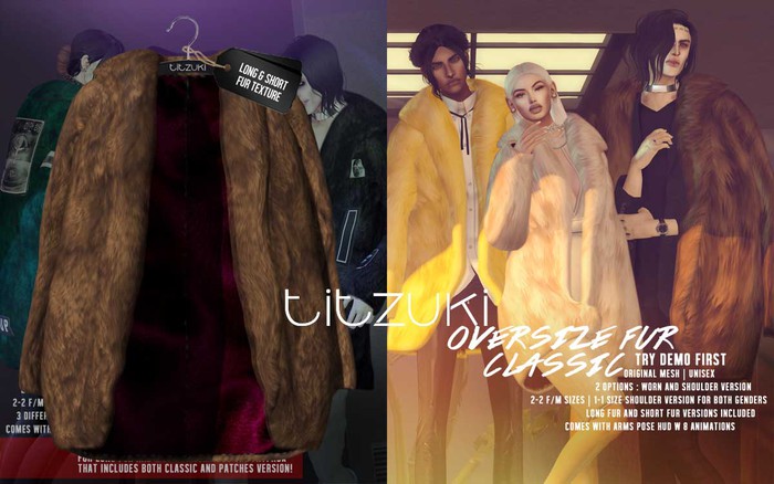 titzuki : oversize classic fur / brown