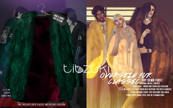 titzuki : oversize classic fur / emerald