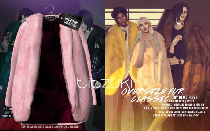 titzuki : oversize classic fur / pink