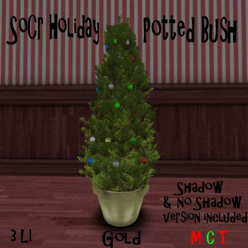 SoCr Holiday Potted Bush - Gold