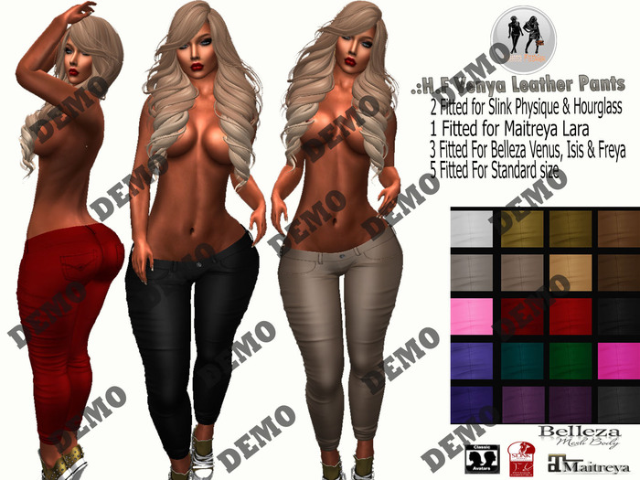 .:H.F VENYA LEATHER PANT DEMO (HUD TEXTURE CHANGE)
