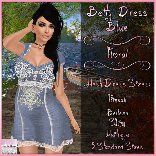 Betty Dress Blue Floral