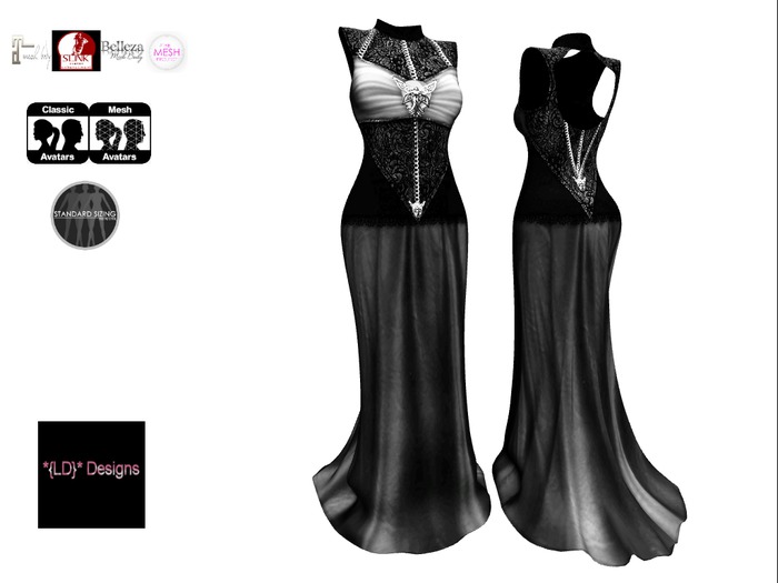*{LD}* Selena Gown - Goth Black