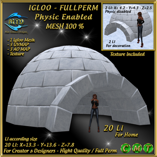 IGLOO - MESH - FULLPERM - PHYSIC ENABLED