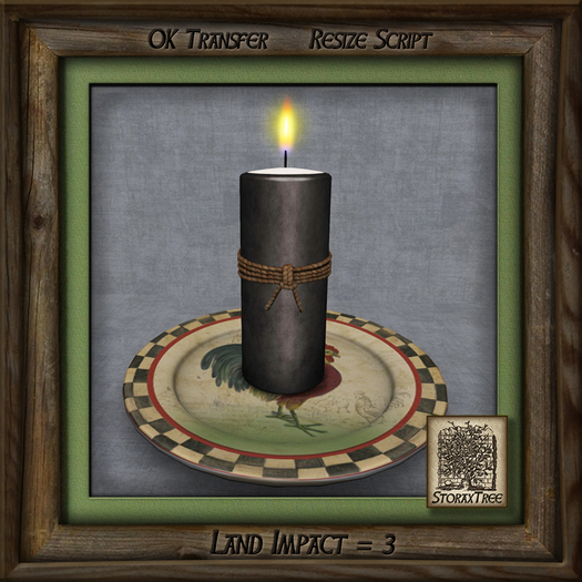 Twine Wrapped Candle Aa