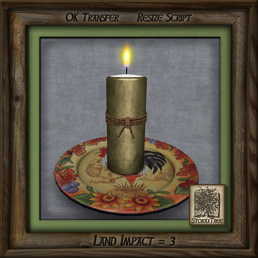 Twine Wrapped Candle Bf