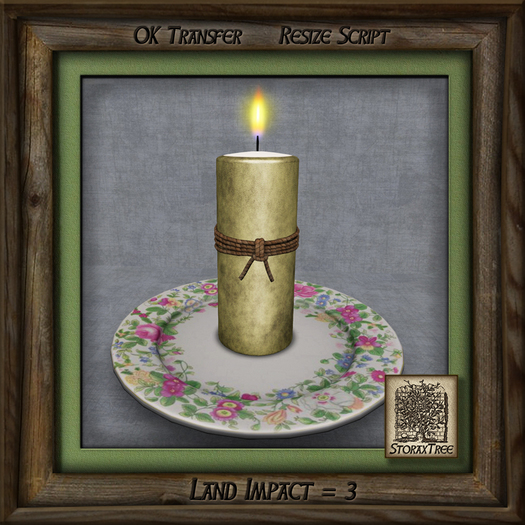 Twine Wrapped Candle Fe