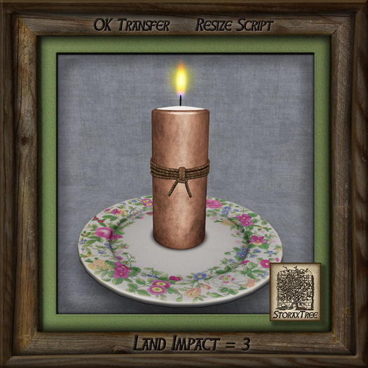 Twine Wrapped Candle Ff
