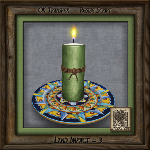 Twine Wrapped Candle Hg