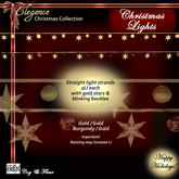 C&F Straight Xmas Lights -Stars & Baubles 2LI