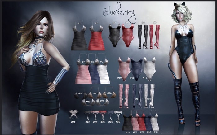 #24 Blueberry - Energy - COMMON - Choker - Red *B*