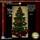 C&F Elegance Christmas Tree 14 - w/ lights & presents - 13 LI