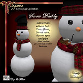 C&F Snow Daddy - Tall snowman w/ hat and pipe 5 LI