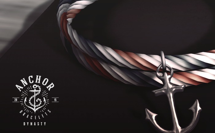 DYNASTY - Anchor Bracelet - Red/Navy/White