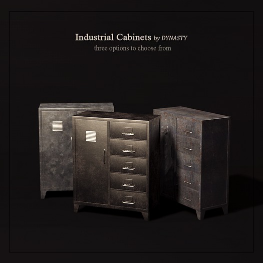 [ dynasty ] - Industrial Cabinet - Rustic BOXED