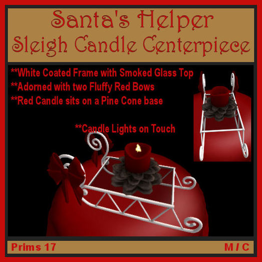 SH Sleigh Candle Centerpiece ( Boxed)