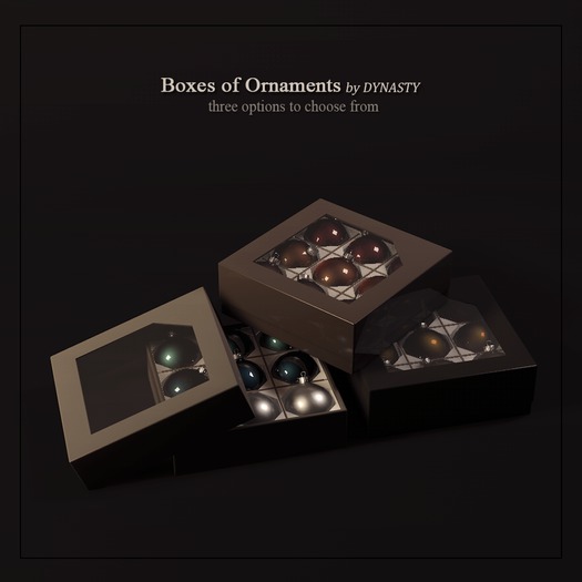 DYNASTY - Box of Ornaments - Brown