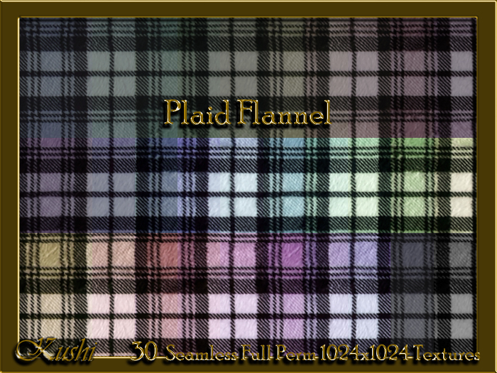 !Kushi! PlaidFlannel Textures -WEAR TO UNPACK