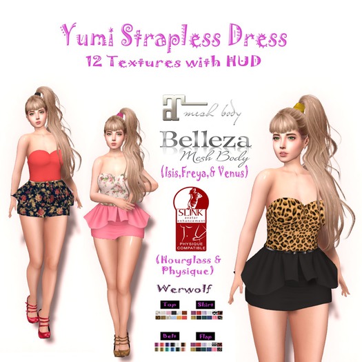 Yumi Strapless Dress /HUD-driven (Add)
