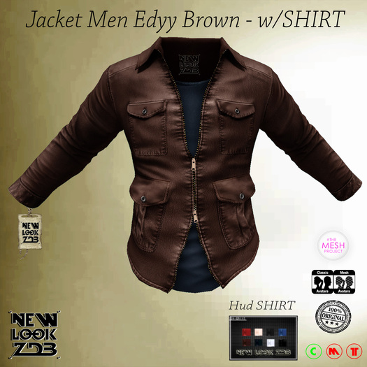 Jacket Mens Edyy Brown - w/SHIRT