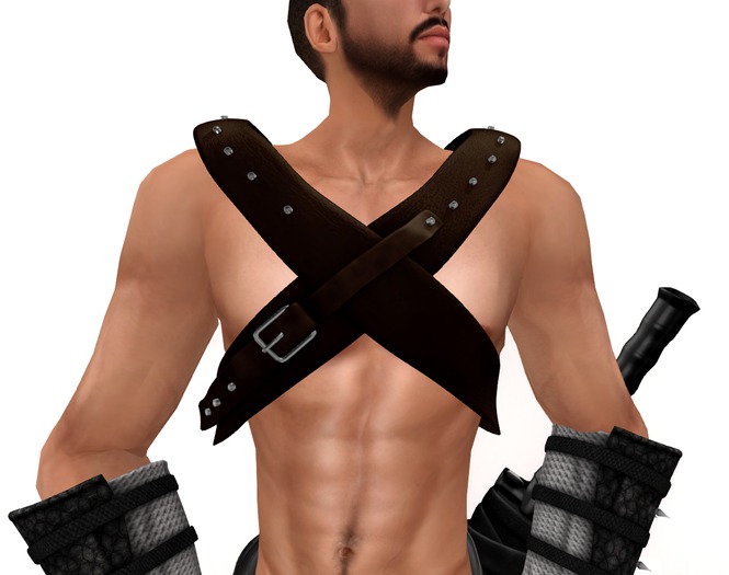*Rebel Fire* Chest Straps Brown