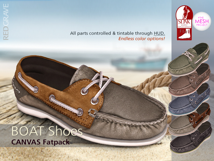 Mesh - CANVAS Boat Shoes (Fatpack) - REDGRAVE