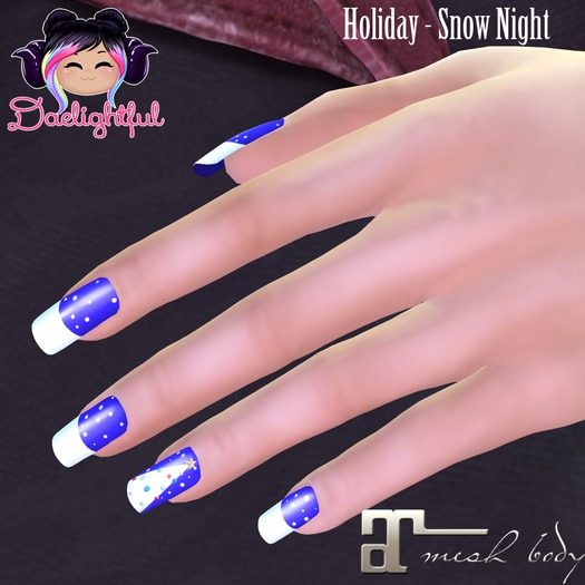 Holiday Nails - Snow Night  HUD