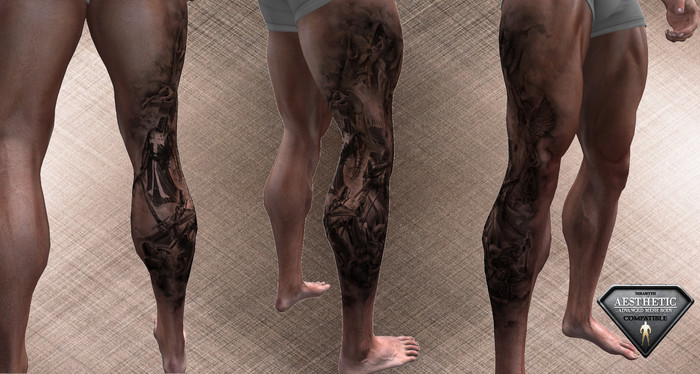 [R.N.T.] Tattoo Right Leg Templier (Niramyth)
