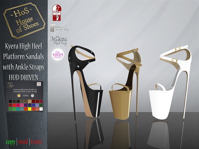 [HoS] Kyera High Heel Platform Sandals with Ankle Straps