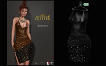 *GLITTER* BROOKE DRESS FITMESH (BODY MESH) BLACK