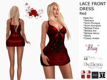 *BSASSY* LACE FRONT DRESS RED*