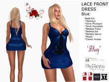 *BSASSY* LACE FRONT DRESS BLUE*