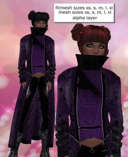 Gothic Style Coat mesh & fitmesh