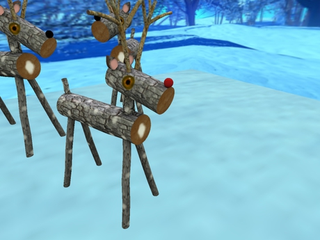Second Life Marketplace - ~ECC~ Rudolf The Log Nose Reindeer Family