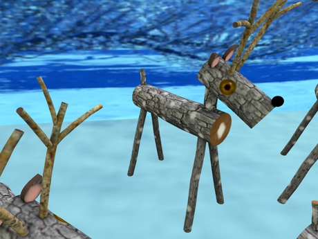 Second Life Marketplace - ~ECC~ Rudolf The Log Nose Reindeer Family
