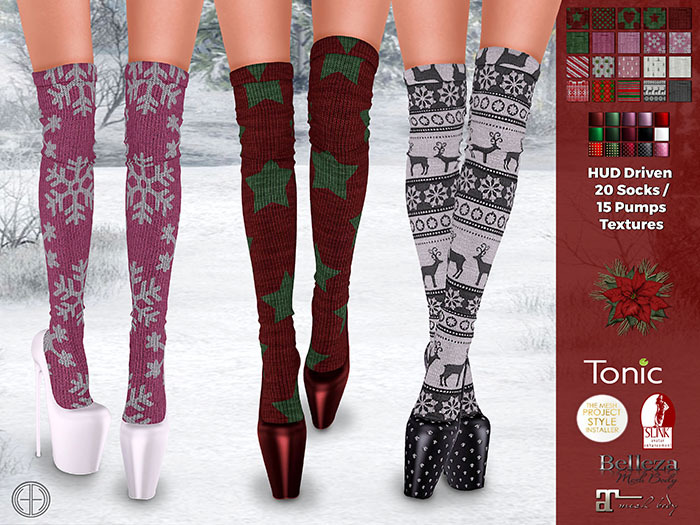 [Hilly Haalan] Lulu Platform Pumps w. Socks XMAS Ed.