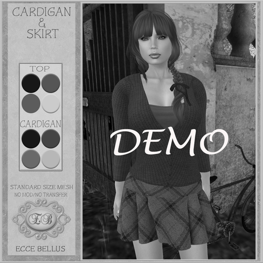 .:Ecce Bellus:. Cardigan Sweater & Skirt-DEMO