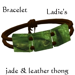 3 Jade Block Cord Bracelet - Sm sz