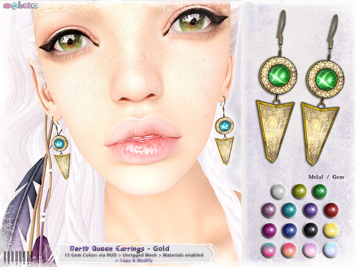 [ bubble ] North Queen Earrings- Gold