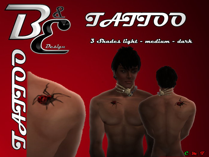 B&E Design Tattoo Slink_Man_Spider with_Shadow01