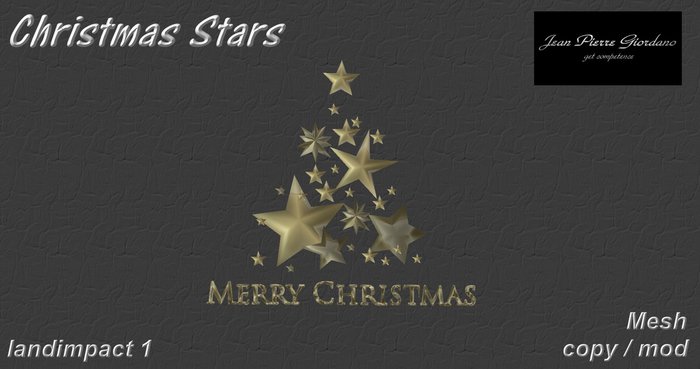 Merry Christmas stars mesh 