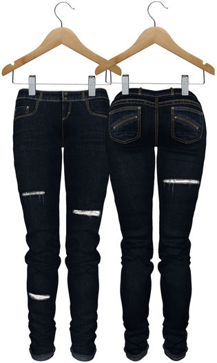 J.H.C *Aurora* Fitted Ripped Jeans (NIGHTBLUE)