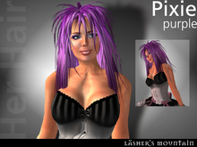 PIXIE Long Spikey Top PURPLE HAIR