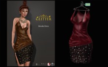 *GLITTER* BROOKE DRESS FITMESH (BODY MESH) RED