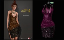 *GLITTER* BROOKE DRESS FITMESH (BODY MESH) PINK