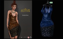 *GLITTER* BROOKE DRESS FITMESH (BODY MESH) BLUE